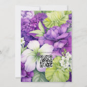 ライムとバイオレット結婚フローラ 招待状 (裏面)