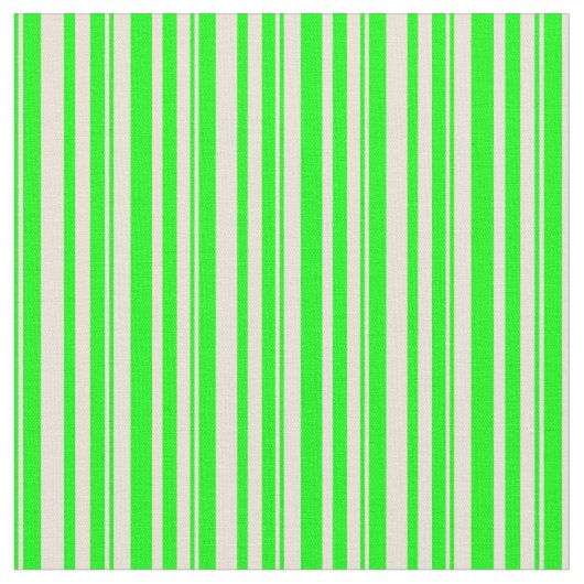 ライムとビスク色の線 ファブリック (クローズアップ)