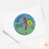 ライムとペッパーの仲間 面白い漫画 ライムピクルス ラウンドシール (封筒)