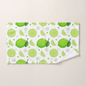 ライムとライムスライスパターン バスタオルセット (ハンドタオル)
