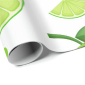 ライムとライムスライスパターン  ラッピングペーパー (ロールコーナー)