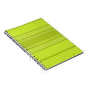 ライムと濃い緑のモダンストライプ ノートブック (右側)