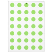 ライムと白水玉模様 クリップボード (裏面)