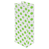 ライムと白水玉模様 ワインギフトバッグ (裏面アングル)