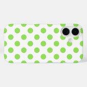 ライムと白水玉模様 Case-Mate iPhoneケース (裏面 (横))