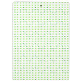 ライムと緑のシェブロン模様のドットのクリップボード クリップボード (裏面)