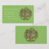 ライムと茶色の木 名刺 (正面/裏面)