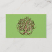 ライムと茶色の木 名刺 (裏面)