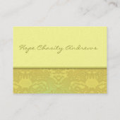 ライムと金ゴールドのダマスクフローラ- 名刺 (裏面)