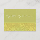 ライムと金ゴールドのダマスクフローラ- 名刺 (裏面)