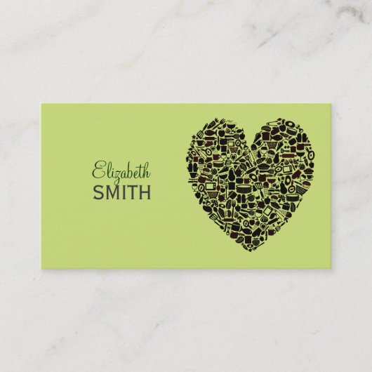 ライムのグルメの食糧恋人のカスタムな名刺 名刺 (正面)