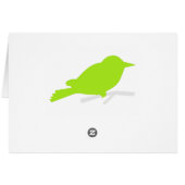 ライムのシックな鳥のシルエット及び点のテーブル数 (裏面横)