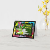 ライムのチワワ カード (黄色い花)