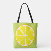 ライムのトートの夏の柑橘類レモン トートバッグ (裏面)