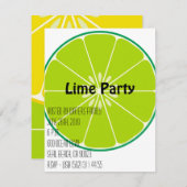 ライムのパーティの招待状 招待状 (正面/裏面)