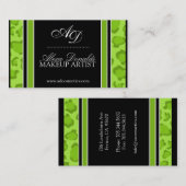 ライムのヒョウのプリントの名刺 名刺 (正面/裏面)