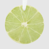 ライムのフルーツの新しい切れ オーナメント (正面)