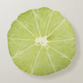ライムのフルーツの新しい切れ ラウンドクッション (裏面)
