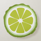 ライムの切れの食糧枕 ラウンドクッション (裏面)