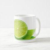 ライムの半分 コーヒーマグカップ (正面右)