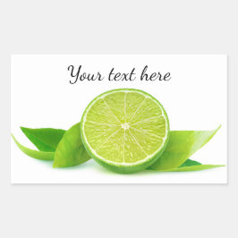 ライムの半分 長方形シール