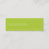 ライムの名刺の独身のな花 スキニー名刺 (裏面)