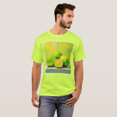ライムの明るいサマーポップデザイン Tシャツ (正面フル)