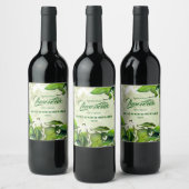 ライムの柑橘類の果物レモンチェッロ ワインラベル (ボトル)