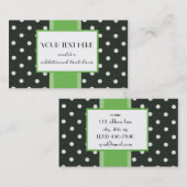 ライムの水玉模様 名刺 (正面/裏面)