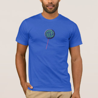 ライムの渦巻きブルーキャンディ Tシャツ