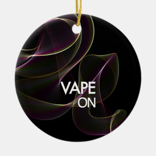 ライムの煙のVape セラミックオーナメント (正面)