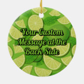 ライムの背景 セラミックオーナメント (裏面)
