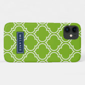 ライムはっきりしたモロッコラティス海軍の名前テンプレート Case-Mate iPhoneケース (裏面(横))
