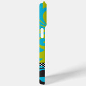 ライムアクアパーソナライズされた金ゴールドダマスクiphone 4 ケース Case-Mate iPhoneケース (裏面 / 右)