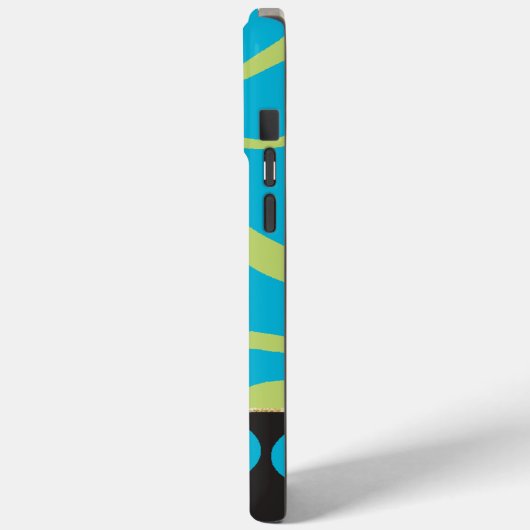 ライムアクアパーソナライズされた金ゴールドダマスクiphone 4 ケース Case-Mate iPhoneケース (裏面 / 左)