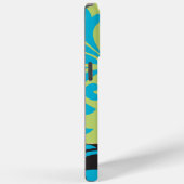 ライムアクアパーソナライズされた金ゴールドダマスクiphone 4 ケース Case-Mate iPhoneケース (裏面 / 右)