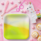 ライムイエロー紙プレート ペーパープレート (パーティー)