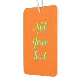 ライムイエロー3D Azureモダン文字おもしろいオレンジ カーエアーフレッシュナー (左)