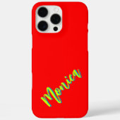 ライムイエロー3D Azure名 | 明おもしろいるい赤 Case-Mate iPhoneケース (裏面)