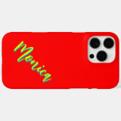 ライムイエロー3D Azure名 | 明おもしろいるい赤 Case-Mate iPhoneケース (裏面 (横))