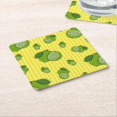 ライムイラストレーション スクエアペーパーコースター (アングル)