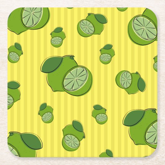 ライムイラストレーション スクエアペーパーコースター (正面)