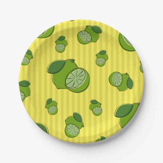 ライムイラストレーション ペーパープレート (正面)