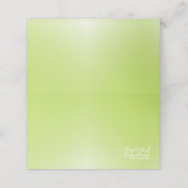 ライムエレガントグリーングラデーション座席表又はエスコートカード プレイスカード (外部開封)