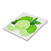 ライムエレガントスライス日当たりの良い柑橘系パターン タイル (側面)