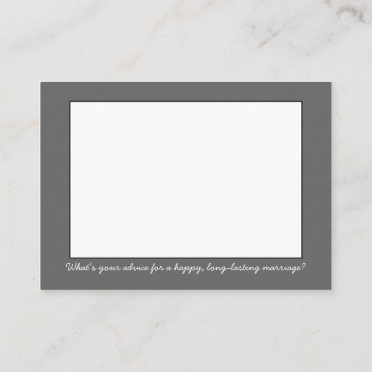 ライムエレガント素朴ラックス結婚の木 アドバイスカード (裏面)