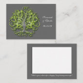 ライムエレガント素朴ラックス結婚の木 アドバイスカード (正面/裏面)