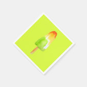 ライムオレンジポップシクルサマーアイスブロックアーポップ・アートのト スタンダードカクテルナプキン (角)