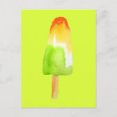 ライムオレンジポップシクルサマーアイスブロックアーポップ・アートのト ポストカード (正面)