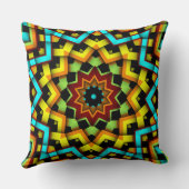 ライムカスタムグリーンイエローブルースターサークルピロー クッション (裏面)